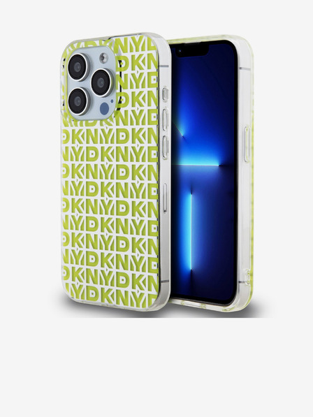DKNY PC/TPU-Rückseite mit Karomuster für iPhone 15 Pro Gelb DKNY