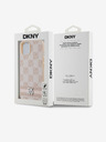 DKNY PU-Leder Karomuster und Streifen Rückwand für iPhone 13 Pink DKNY