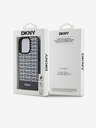 DKNY PU Leather Repeat Pattern Bottom Stripe MagSafe Back Cover for iPhone 14 Pro Max Black DKNY