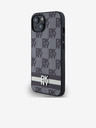 DKNY Schutzhülle aus PU-Leder mit Karomuster und Streifen für iPhone 13 Schwarz DKNY