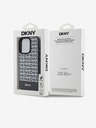 DKNY PU Leather Repeat Pattern Bottom Stripe MagSafe Backcover for iPhone 13 Pro Black DKNY
