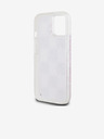 DKNY Liquid Glitter Checkered Pattern Back Cover für iPhone 15 Pink DKNY