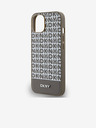 DKNY Rückseite aus PU-Leder mit Karomuster und Streifen für iPhone 13 Braun DKNY