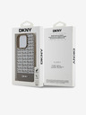 DKNY PU Leather Repeat Pattern Bottom Stripe MagSafe Back Cover for iPhone 13 Pro Max Brown DKNY