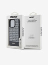 DKNY PU Leather Repeat Pattern Bottom Stripe MagSafe Back Cover for iPhone 13 Pro Max Black DKNY