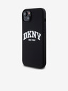 DKNY Liquid Silicone Arch Logo MagSafe Back Cover für iPhone 15 Plus Schwarz DKNY