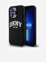 DKNY Liquid Silicone Arch Logo MagSafe Back Cover für iPhone 15 Pro Schwarz DKNY