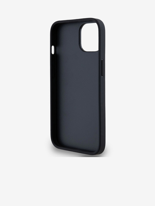 DKNY Schutzhülle aus PU-Leder mit Karomuster und Streifen für das iPhone 14 Schwarz DKNY