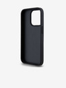 DKNY Karomuster und Streifen auf der Rückseite von PU-Leder für iPhone 14 Pro Schwarz DKNY
