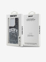 DKNY Liquid Glitter Arch Logo Back Cover für iPhone 15 Pro Schwarz DKNY