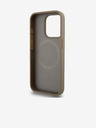 DKNY PU Leather Repeat Pattern Bottom Stripe MagSafe Back Cover for iPhone 13 Pro Brown DKNY