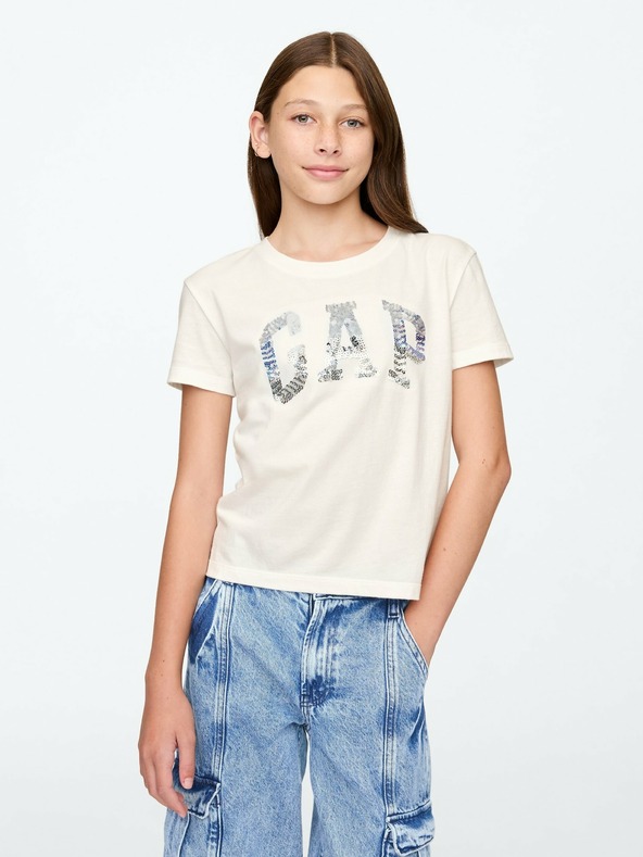 GAP Kinder-T-Shirt mit Pailletten Logo GAP