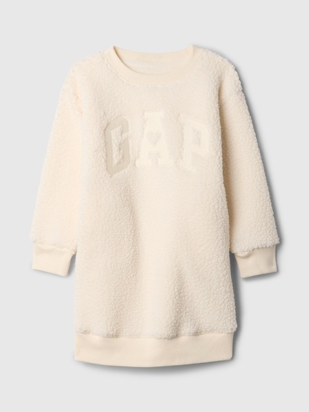 GAP Baby Sherpa Sweatkleid mit Logo GAP