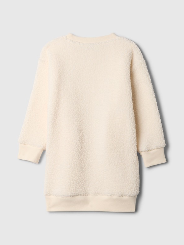 GAP Baby Sherpa-Sweatshirtkleid Logo GAP