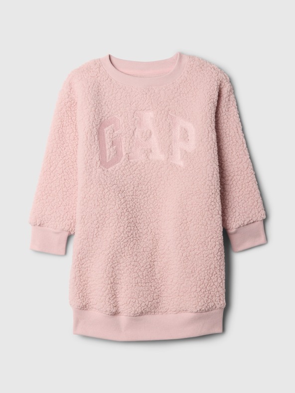 GAP Baby Sherpa Sweatkleid mit Logo GAP