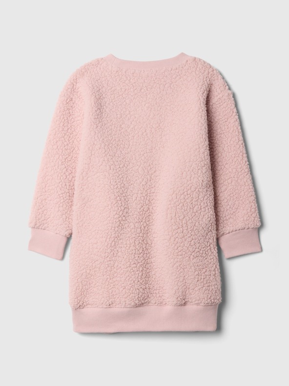 GAP Baby Sherpa-Sweatshirtkleid Logo GAP