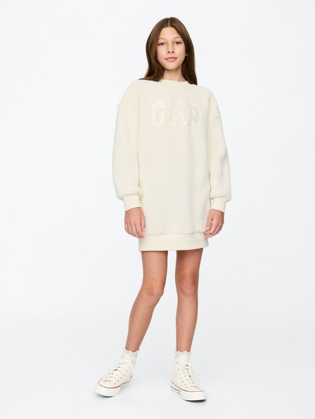 GAP Kinder-Oversize-Sherpa-Kleid mit Logo GAP