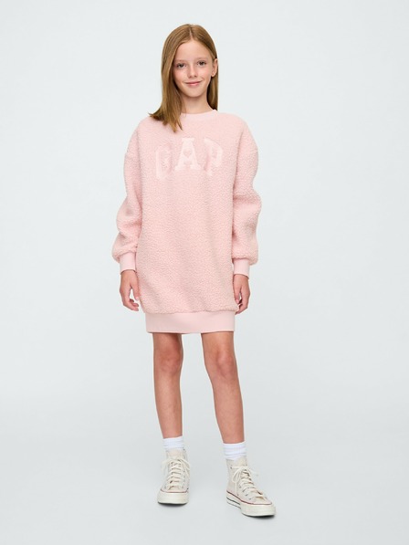 GAP Kinder-Oversize-Sherpa-Kleid mit Logo GAP