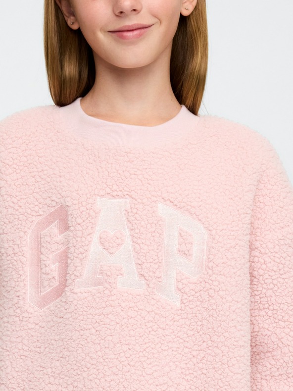 GAP Kinder Oversize-Sweatshirtkleid Sherpa Logo GAP