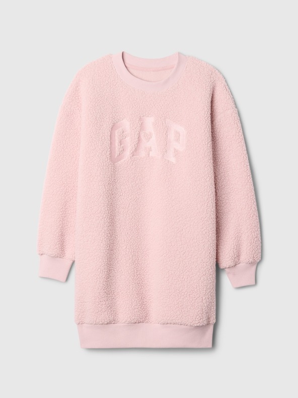 GAP Kinder Oversize-Sweatshirtkleid Sherpa Logo GAP