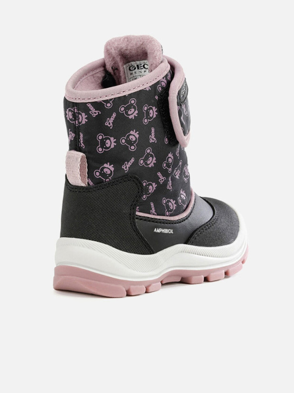 Geox Schwarze Mädchen-Stiefeletten Geox Flanfil ABX