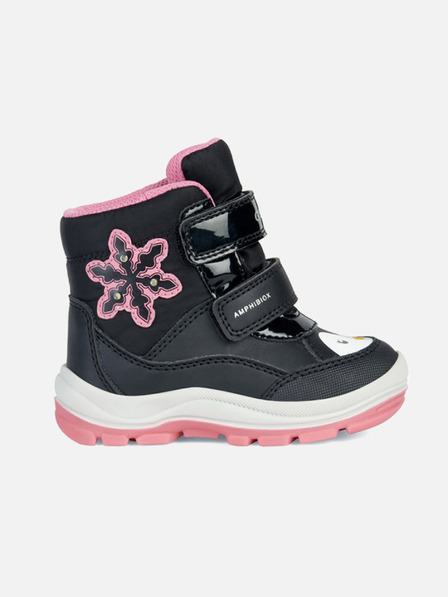 Geox Schwarze Mädchen-Stiefeletten Geox Flanfil ABX