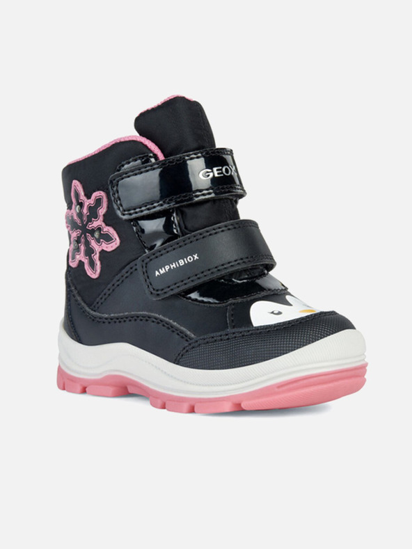 Geox Schwarze Mädchen-Stiefeletten Geox Flanfil ABX