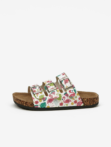 Lee Cooper Weiße gemusterte Mädchen-Pantoffeln Lee Cooper