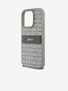 DKNY Rückseite für iPhone 15 Pro Max aus PU-Leder mit tonalem Streifenmuster Beige DKNY