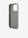 DKNY Rückseite für iPhone 15 Pro Max aus PU-Leder mit tonalem Streifenmuster Beige DKNY