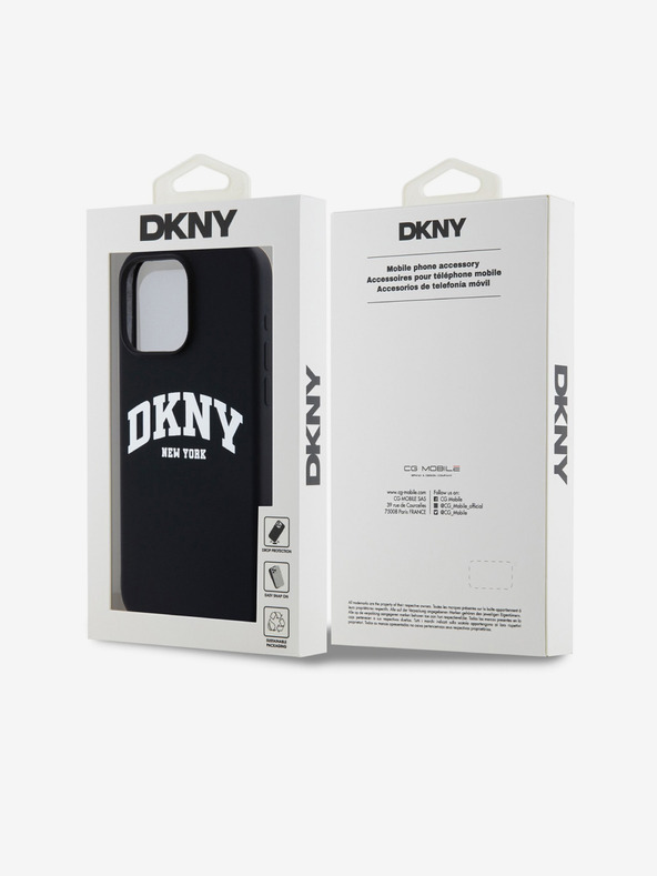 DKNY Liquid Silicone Arch Logo MagSafe Back Cover für iPhone 12/12 Pro Schwarz DKNY