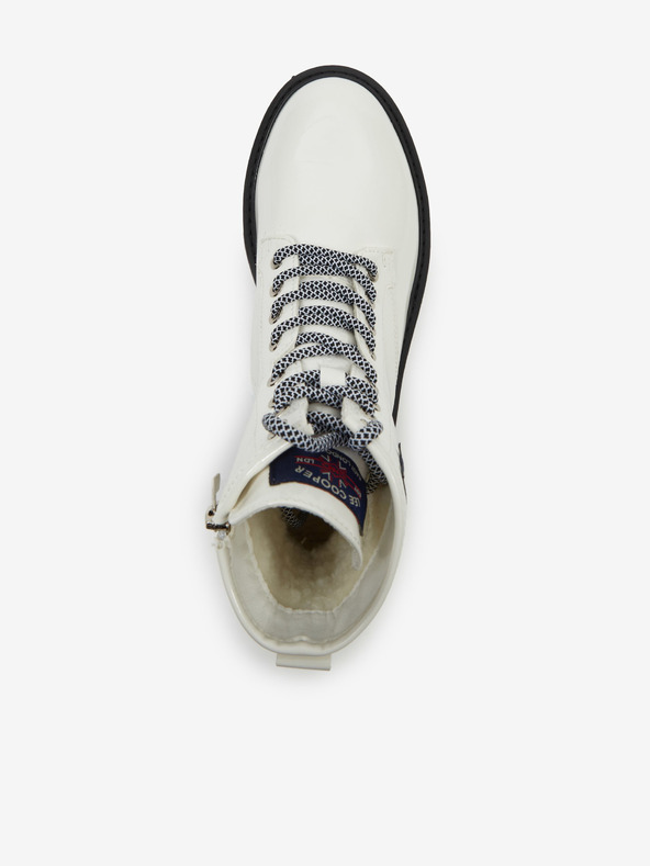 Lee Cooper Lee Cooper Weiße Damen Plateau-Stiefeletten