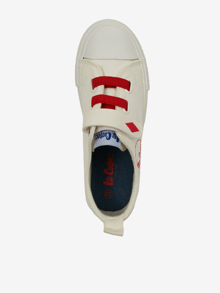 Lee Cooper Rote und cremefarbene Kinder-Turnschuhe Lee Cooper