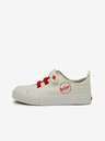 Lee Cooper Rote und cremefarbene Kinder-Turnschuhe Lee Cooper