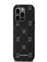 Karl Lagerfeld PU Karl Heads Pattern Magsafe Back Cover für iPhone 14 Pro Max Schwarz Karl Lagerfeld