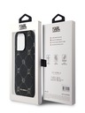 Karl Lagerfeld PU Karl Heads Pattern Magsafe Back Cover für iPhone 14 Pro Max Schwarz Karl Lagerfeld