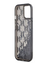 Karl Lagerfeld Liquid Glitter Monogram Gradient Back Cover für iPhone 15 Schwarz Karl Lagerfeld