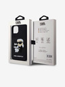 Karl Lagerfeld 3D Rubber Karl und Choupette Back Cover für iPhone 14 Schwarz Karl Lagerfeld