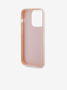 Karl Lagerfeld 3D-Gummi-Glitzer-Logo Karl Back Cover für iPhone 15 Pro Max Rosa Karl Lagerfeld