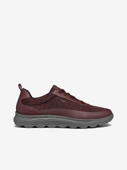 Geox Burgunderrote Geox Spherica Herren-Turnschuhe