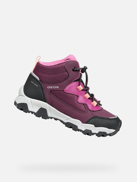 Geox Burgunderfarbene Mädchen-Turnschuhe Geox Magnetar ABX