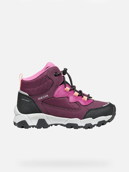 Geox Burgunderfarbene Mädchen-Turnschuhe Geox Magnetar ABX