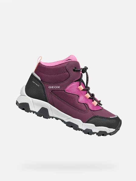 Geox Burgunderfarbene Mädchen-Turnschuhe Geox Magnetar ABX