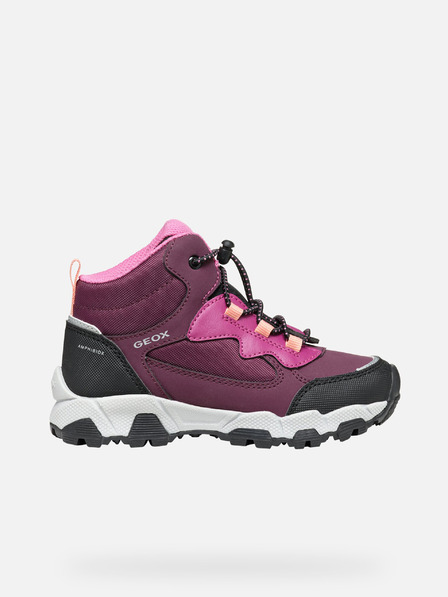 Geox Burgunderfarbene Mädchen-Turnschuhe Geox Magnetar ABX
