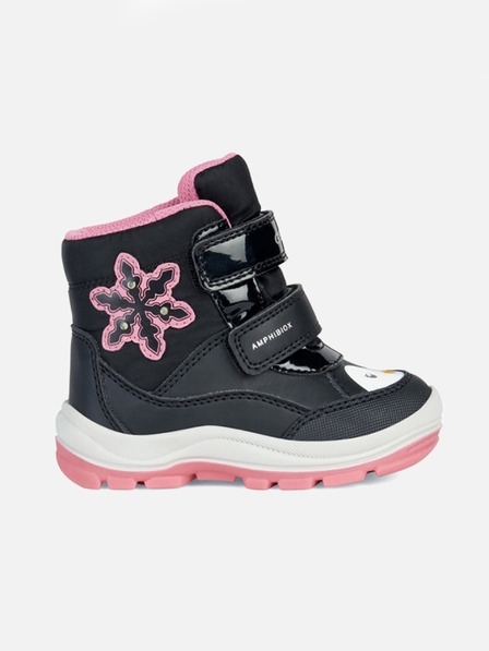 Geox Schwarze Mädchen-Stiefeletten Geox Flanfil ABX