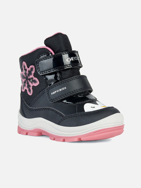 Geox Schwarze Mädchen-Stiefeletten Geox Flanfil ABX