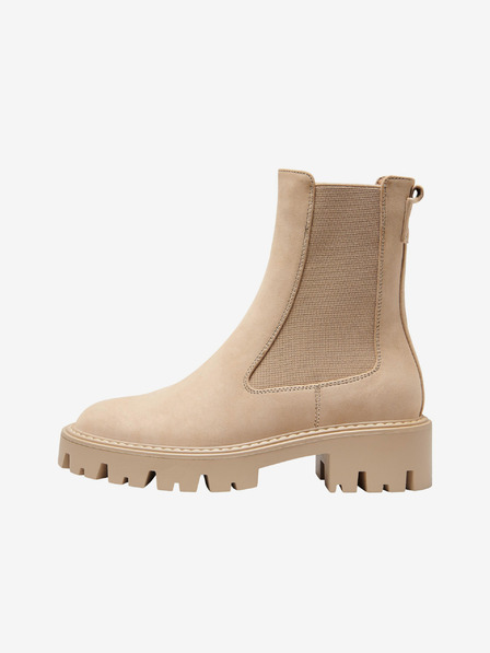 ONLY Beigefarbene hohe Damen-Chelsea-Stiefel ONLY Betty