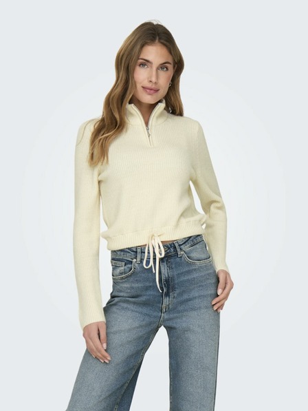 ONLY Cremefarbener Damen Pullover ONLY Fia