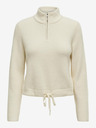 ONLY Cremefarbener Damen Pullover ONLY Fia