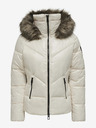 ONLY Cremefarbener Damen-Winter-Steppmantel ONLY Fever